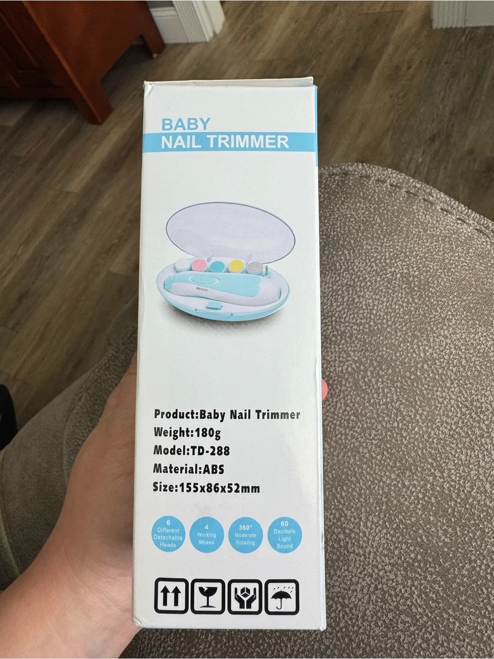 Amazon Kids Nail Grooming Kit - Aqua Blue with Pink, Yellow & Teal Accents